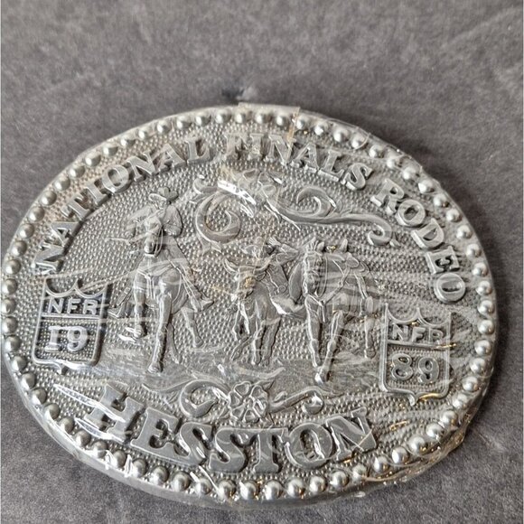 Hesston Other - 1989 HESSTON NFR National Finals Rodeo Belt Buckle NOS NEW